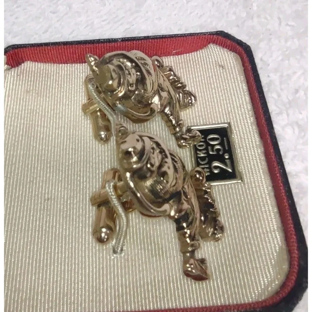 Golfer Caricature Vintage HICKOK USA Cuff Links